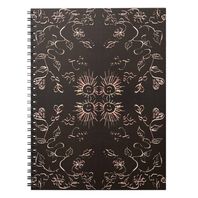 Cuaderno Patrón de Sol y Flores (Frente)