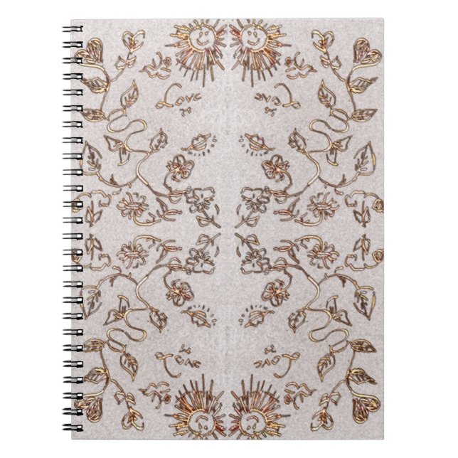Cuaderno Patrón de Sol y Flores (Frente)