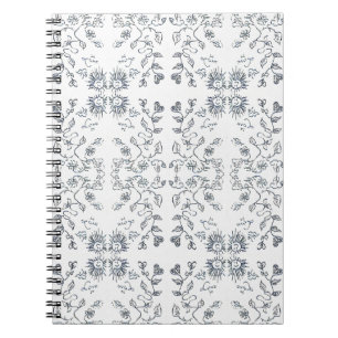 Cuaderno Patrón de sol y flores