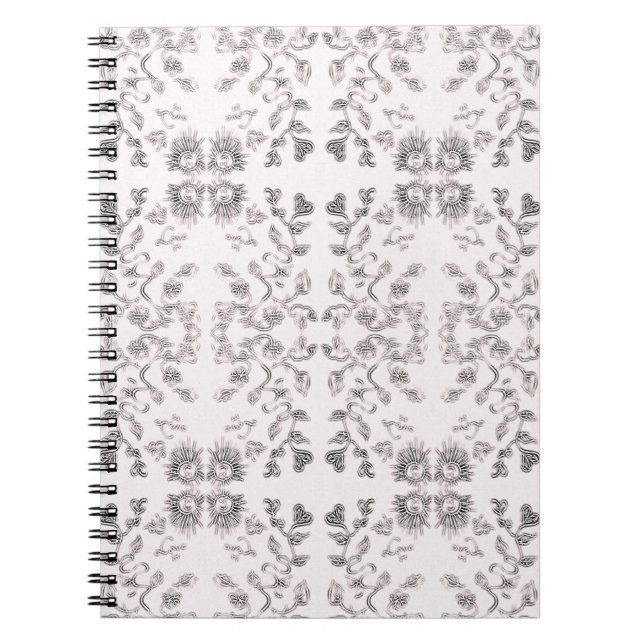 Cuaderno Patrón de sol y flores  (Frente)