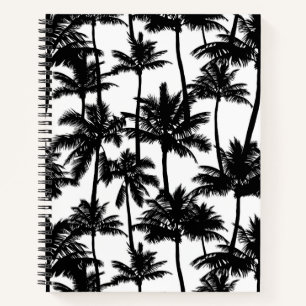 Cuaderno Patrón de sombra de árbol de palma