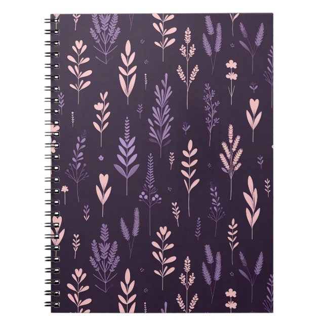 Cuaderno Patrón de sueños de lavanda (Frente)