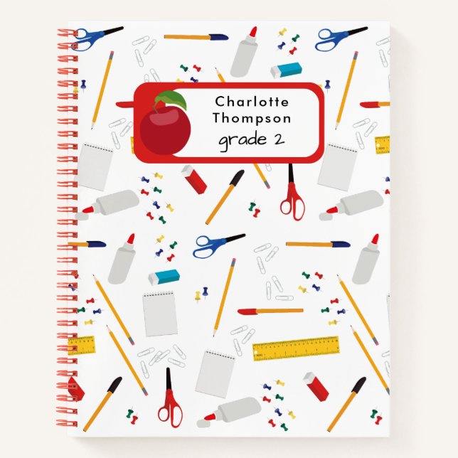 Cuaderno Patrón de suministros de oficina escolar y artesan (Anverso)