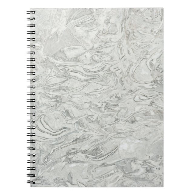 Cuaderno Patrón de superficie de mármol gris (Frente)