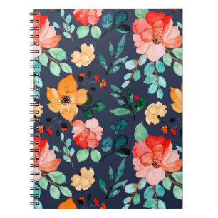 Cuaderno Patrón de superficie floral - Decoración de moda P