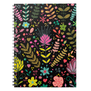 Cuaderno Patrón de superficie floral - Papel de escritorio