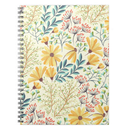 Cuaderno Patrón de superficie floral - Papel pintado abstra