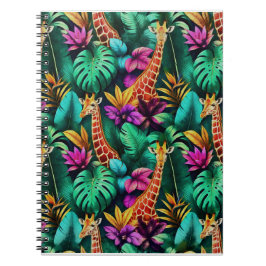 Cuaderno Patrón de superficie sin fisuras Sueños de jirafa 