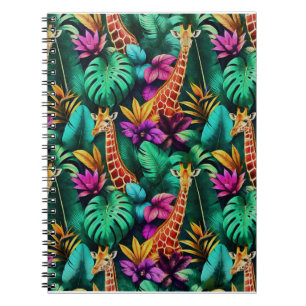 Cuaderno Patrón de superficie sin fisuras Sueños de jirafa