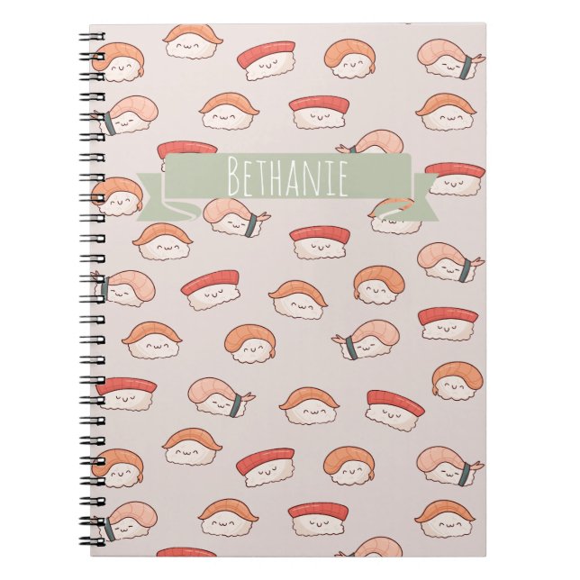 Cuaderno Patrón de sushi nigiri sin soldadura (Frente)