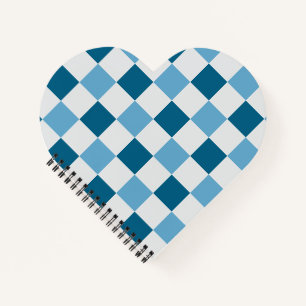 Cuaderno Patrón De Tablero Blanco Y Azul