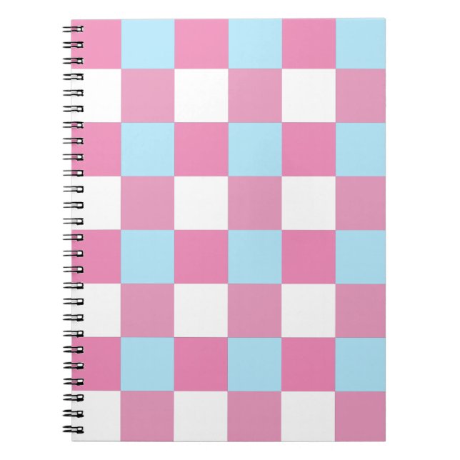 Cuaderno Patrón de tablero de ajedrez (Frente)