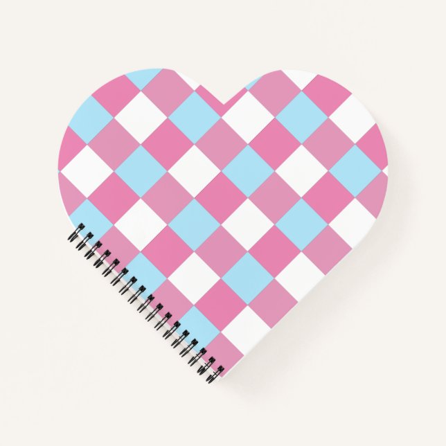 Cuaderno Patrón de tablero de ajedrez (Anverso)
