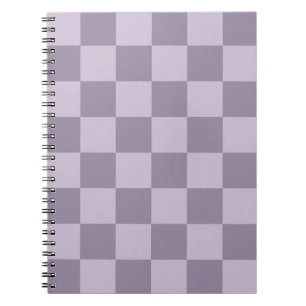 Cuaderno Patrón de tablero de ajedrez de lavanda suave mini