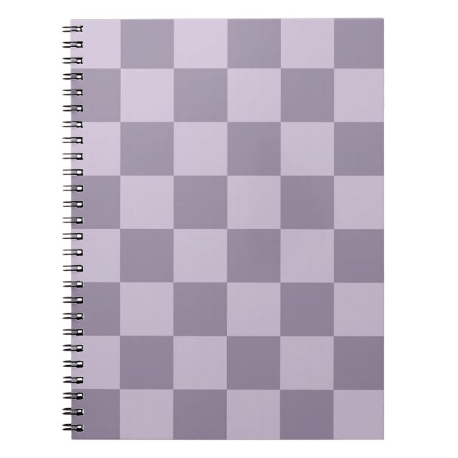 Cuaderno Patrón de tablero de ajedrez de lavanda suave mini (Frente)