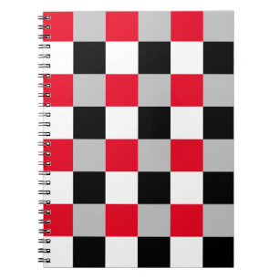 Cuaderno Patrón de tablero de ajedrez editable