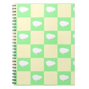 Cuaderno Patrón de tablero de cheques de Pascua con motivo