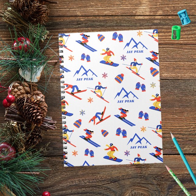 Cuaderno Patrón de tablero de nieve para las pistas de esqu (Subido por el creador)