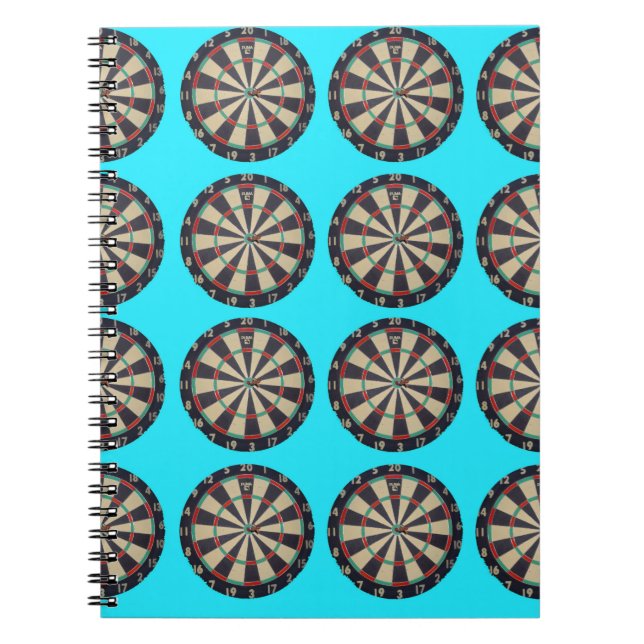 Cuaderno Patrón de tableros de Aqua, (Frente)