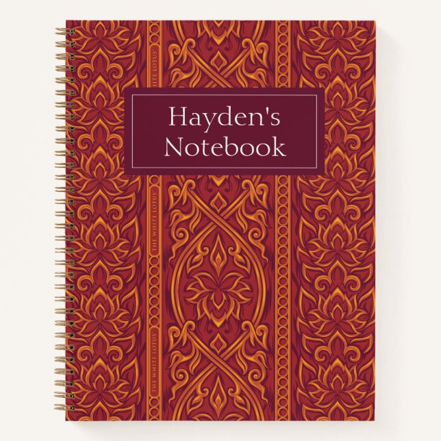 Cuaderno Patrón de Tapices Lotus Luxe - El Lotus Blanco (Anverso)