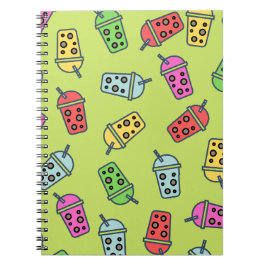 Cuaderno Patrón de té de burbujas Boba