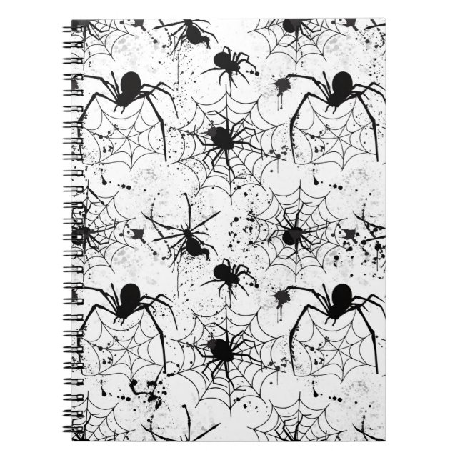 Cuaderno Patrón de telaraña de Halloween (Frente)