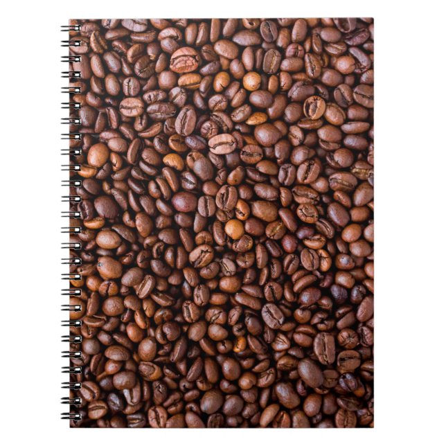 Cuaderno Patrón de textura de alimentos de judías de café (Frente)