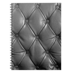 Cuaderno patrón de textura de cuero genuino negro usando co