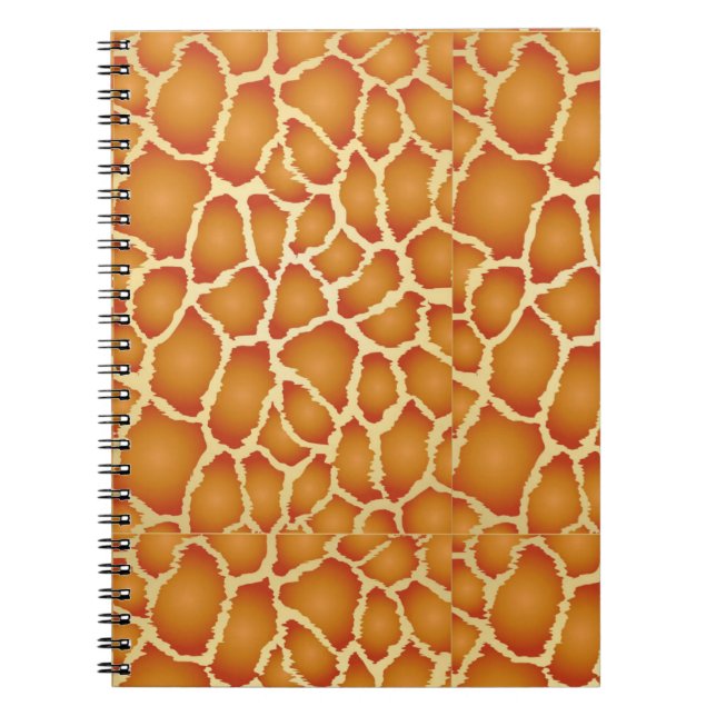 Cuaderno Patrón de textura de piel de jirafa (Frente)