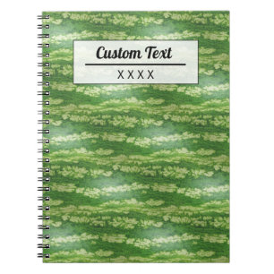 Cuaderno Patrón de textura de piel de sandía personalizada