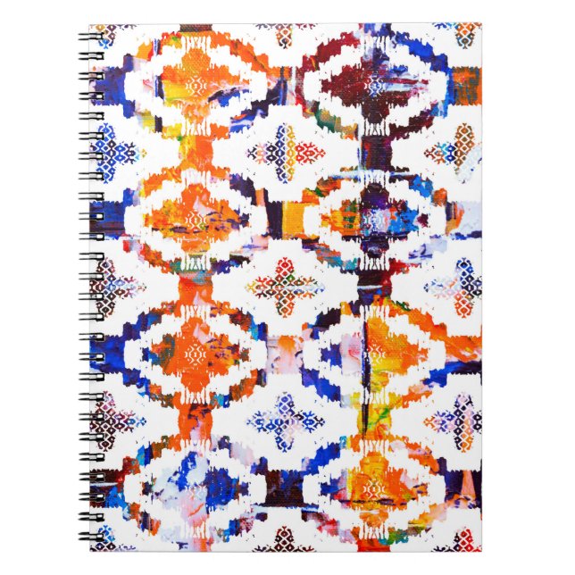 Cuaderno Patrón de textura geométrica con efecto de acuarel (Frente)