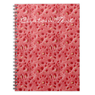 Cuaderno Patrón de textura personalizada de pulpa de sandía