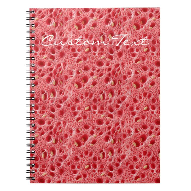 Cuaderno Patrón de textura personalizada de pulpa de sandía (Frente)