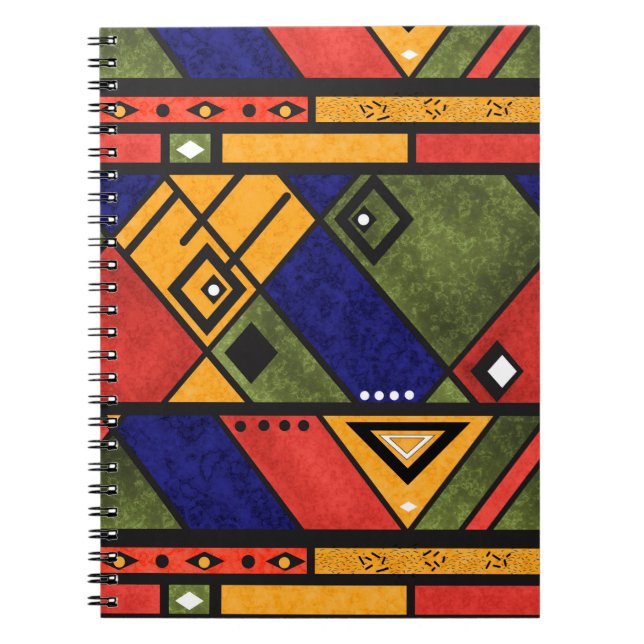 Cuaderno Patrón de textura tradicional africano sin soldadu (Frente)