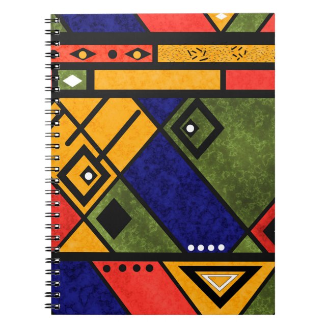 Cuaderno Patrón de textura tradicional africano sin soldadu (Frente)