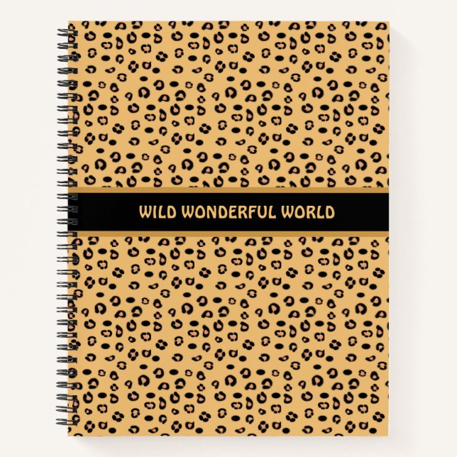 Cuaderno Patrón de tigre salvaje moderno (Anverso)