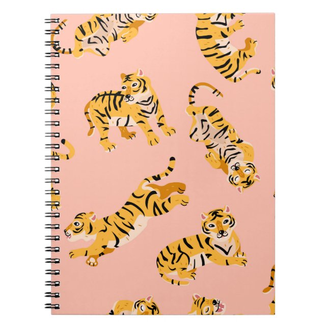Cuaderno Patrón de tigres sin soldadura (Frente)