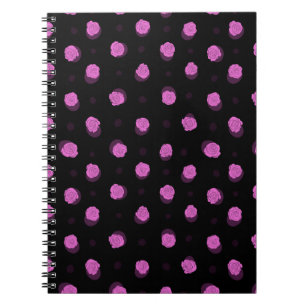 Cuaderno patrón de tinta transparente con flores abstractas