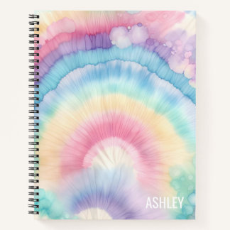 Cuaderno Patrón de tinte de personalizado de color Groovy