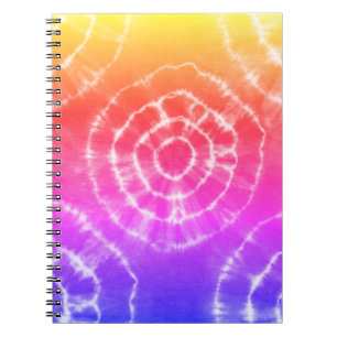 Cuaderno Patrón de tintes de moda rosa y naranja
