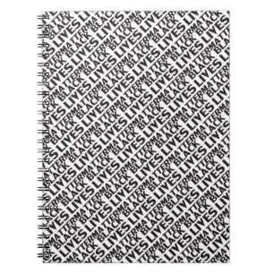 Cuaderno Patrón de tipografía negra de Black Lives Matter