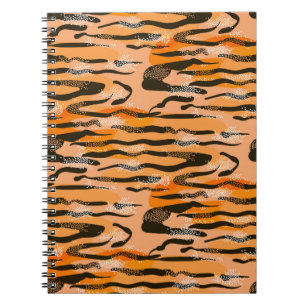 Cuaderno Patrón de tira de tigre de popa
