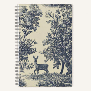 Cuaderno Patrón de toile de ciervo escénico botánico del bo