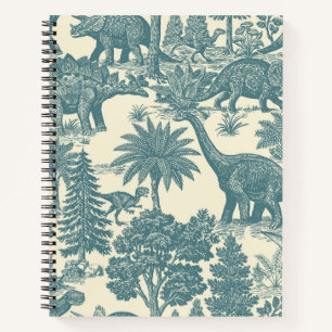 Cuaderno Patrón de toile de dinosaurio vintage