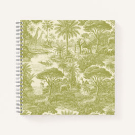 Cuaderno Patrón de toile de jungla Escénico tropical Botáni