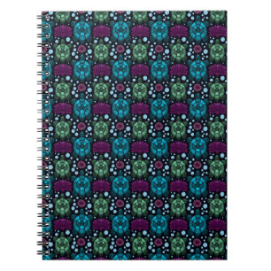 Cuaderno Patrón de Tortuga Marina y Flor de Loto 
