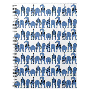 Cuaderno Patrón de Traseros de Perro Azul