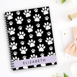 Cuaderno Patrón de traza, garras de perro, negro y blanco,