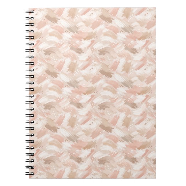 Cuaderno Patrón de trazo de pincel abstracto (Frente)