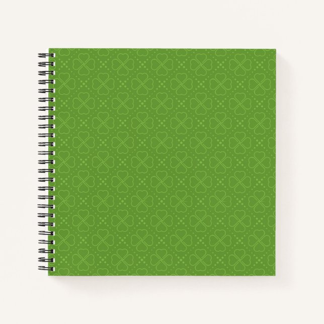 Cuaderno Patrón de trébol cardíaco (Anverso)